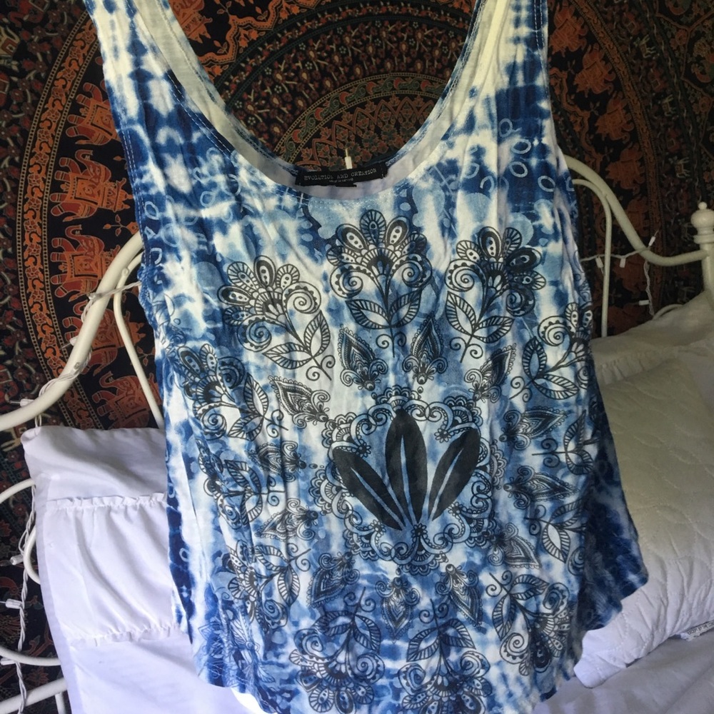 tie dye cropped tank